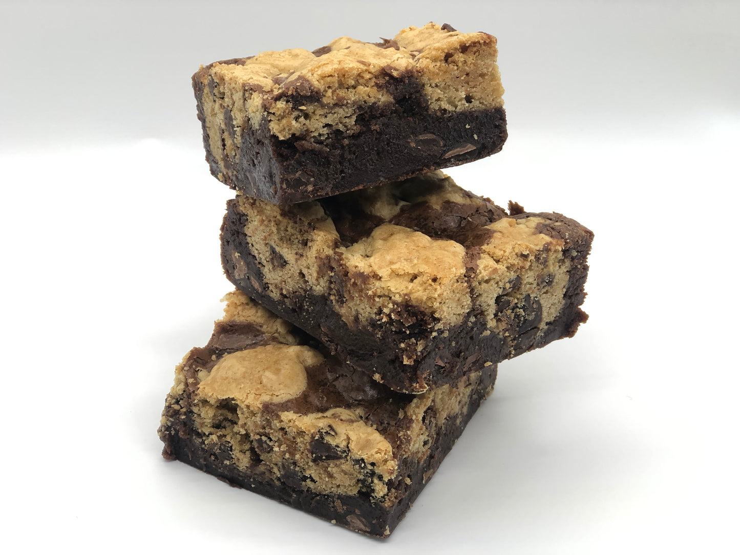 Brookie Brownies Stacked