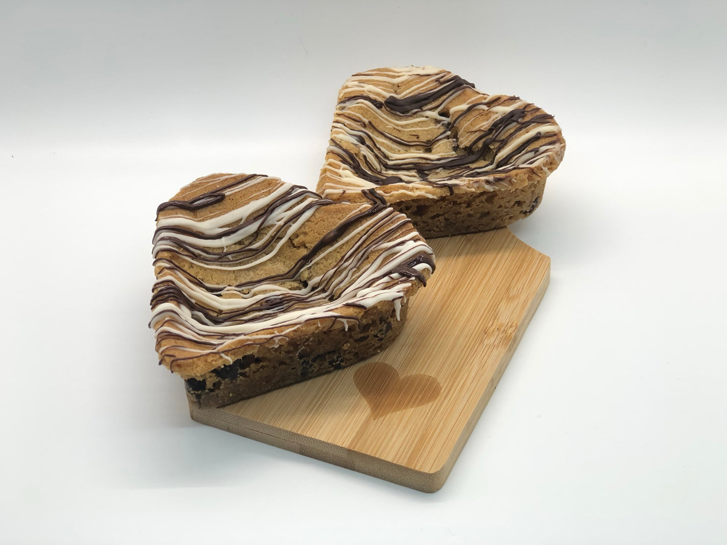 Chocolate Chip Cookie Bar Heart Pair