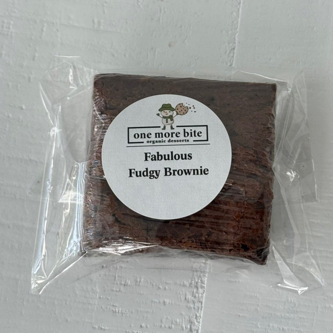 One More Bite Organic Desserts Vegan & Gluten-Free Organic Fabulous Fudgy Brownie