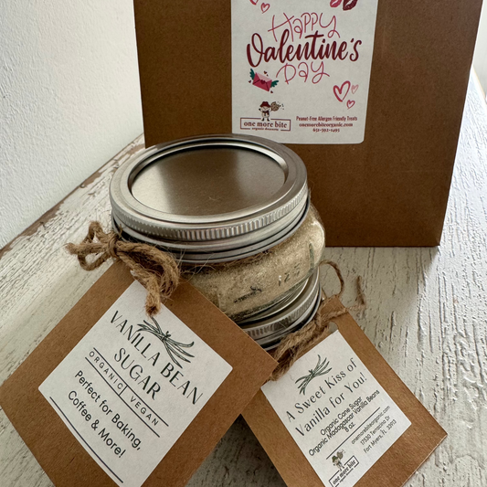 One More Bite Organic Desserts Vanilla Bean Sugar Valentine Gift