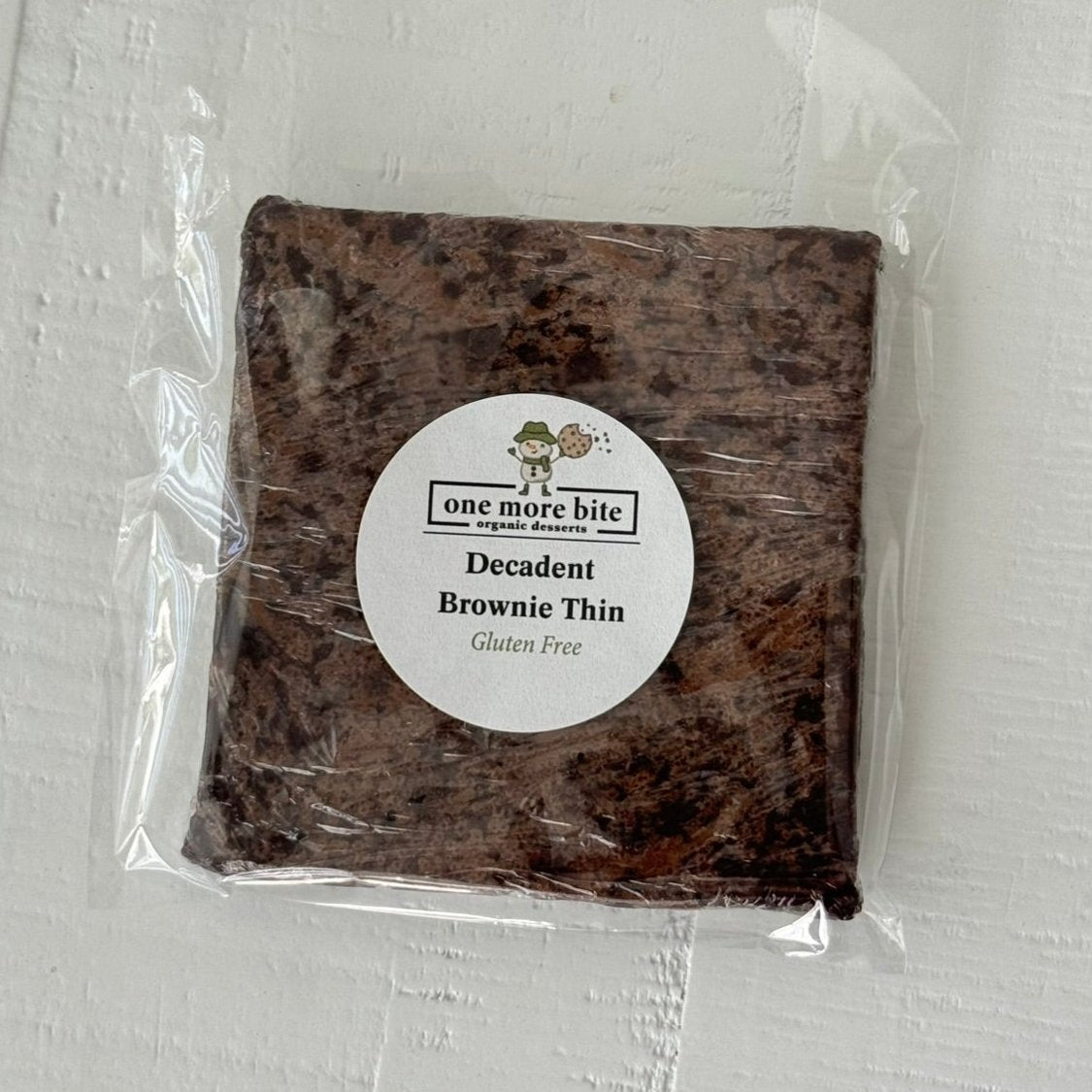 One More Bite Organic Desserts Gluten-Free Organic Decadent Brownie Thin