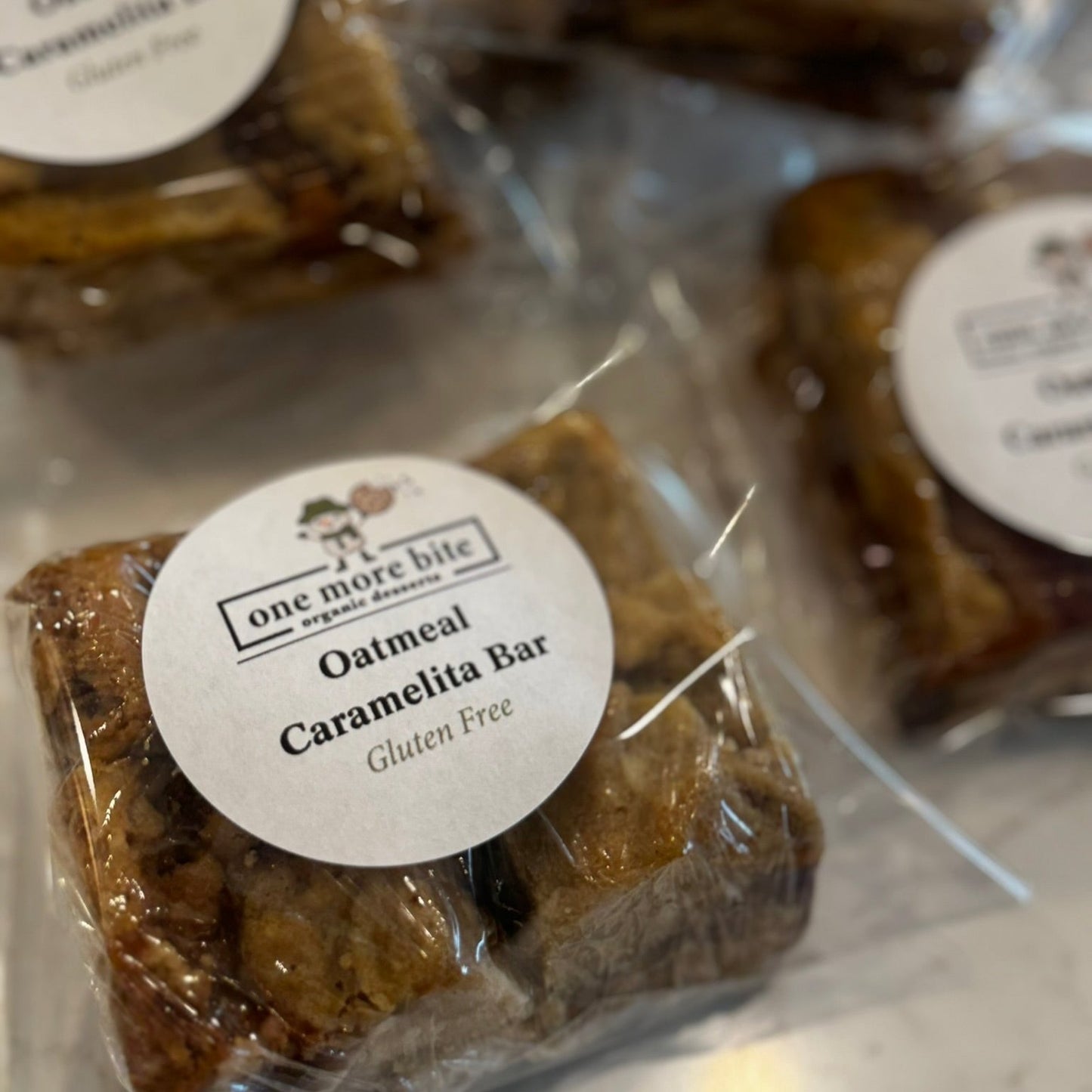 One More Bite Organic Desserts Gluten-Free Organic Oatmeal Caramelita Bar