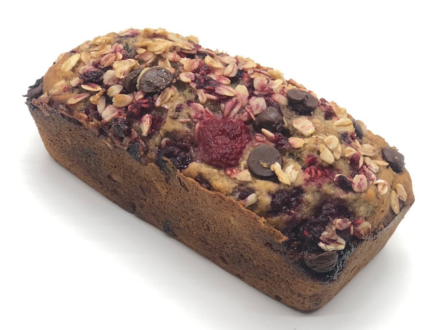 Oatmeal Raspberry Chocolate Chip Banana Bread