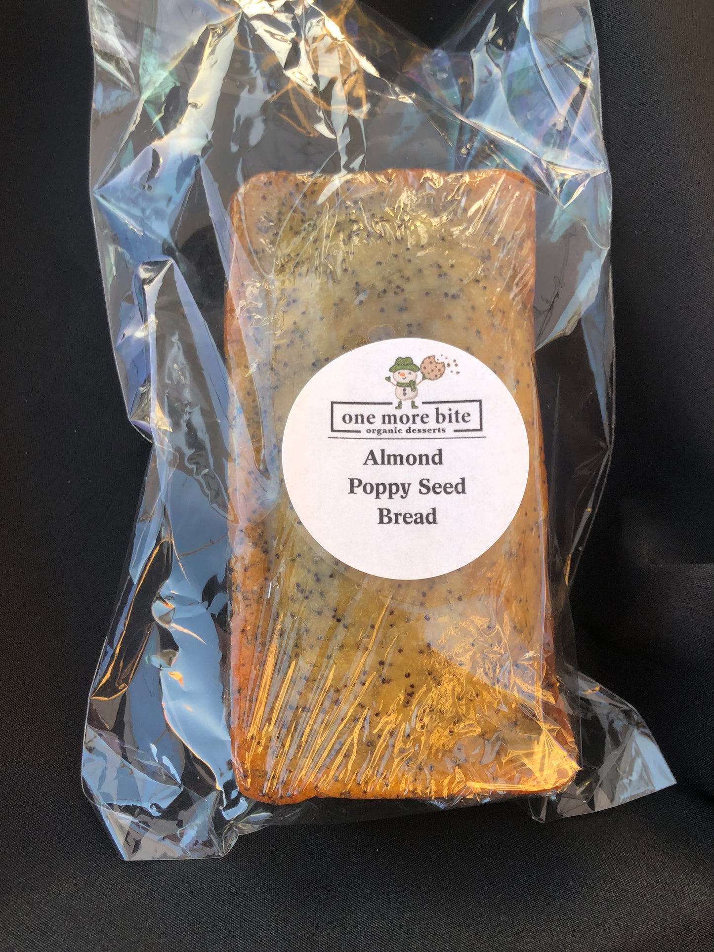 almond poppy seed bread packaged