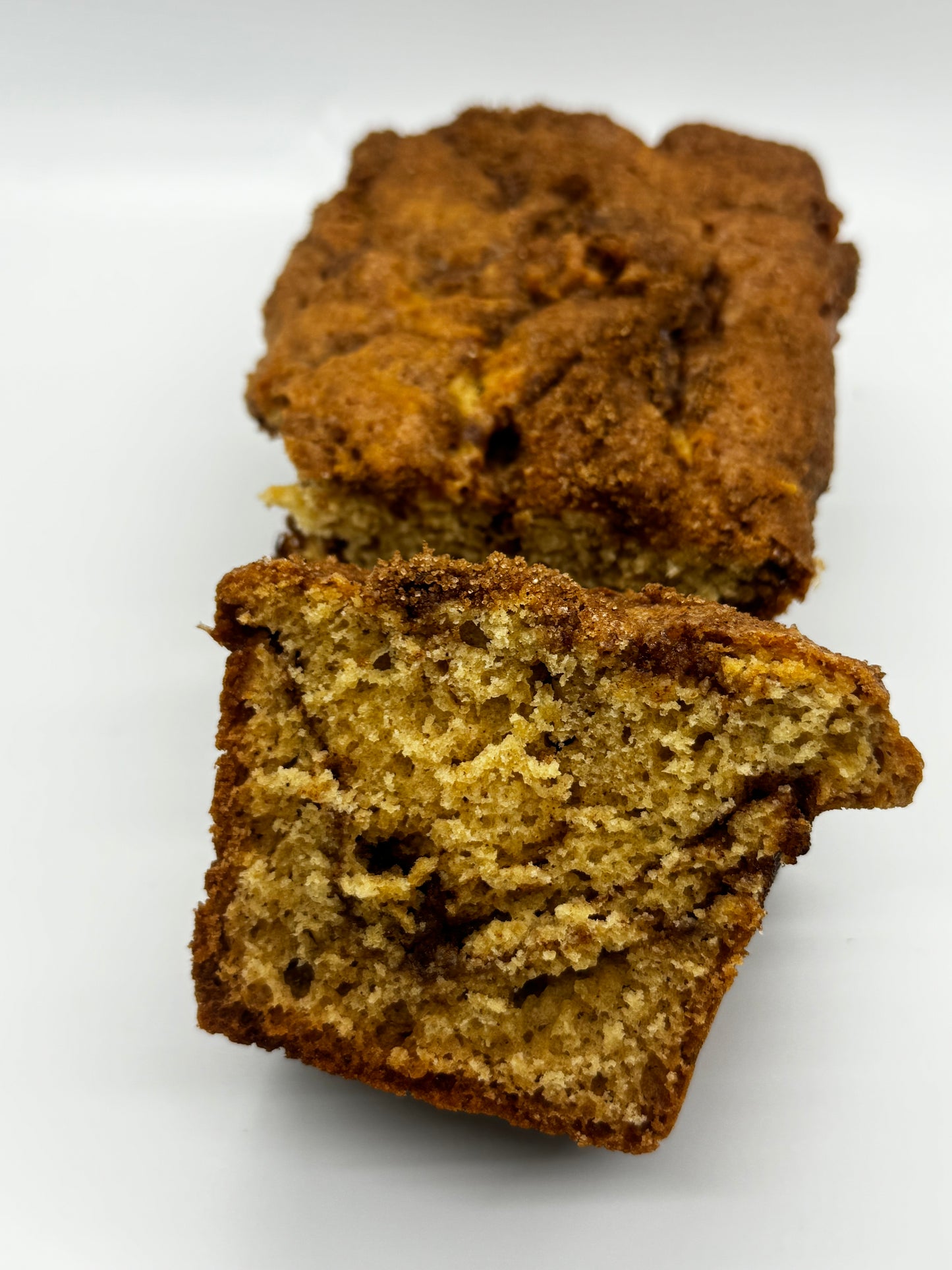Photo of organic, peanut-free, sourdough cinnamon sweet bread – soy-free, corn-free dessert handmade in Fort Myers, Florida.