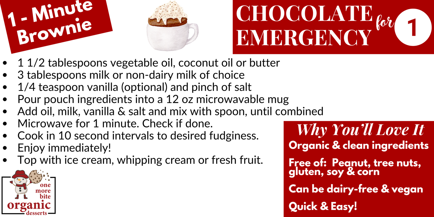 Chocolate Emergency 1 Minute Brownie (GF/DF/Vegan)