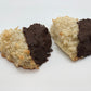 Coconut Macaroon Heart Pair