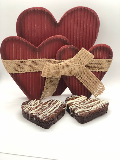 Fudgy Brownie Heart Pair