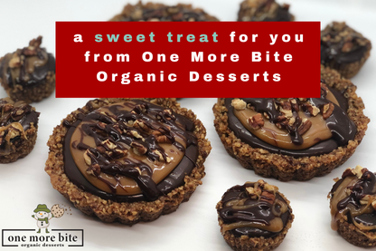 Dessert gift certificates from One More Bite Organic Desserts
