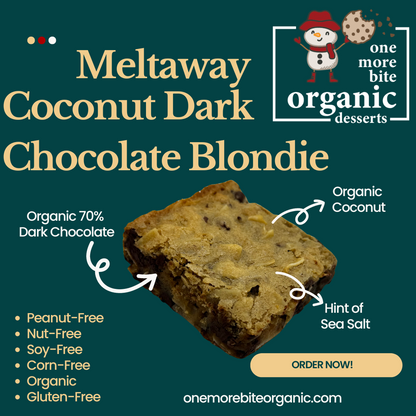 Meltaway Coconut Dark Chocolate Blondie (GF)