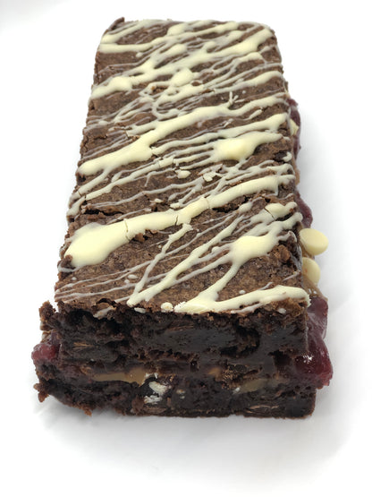Big Bite Raspberry White Chocolate Brownie Stack