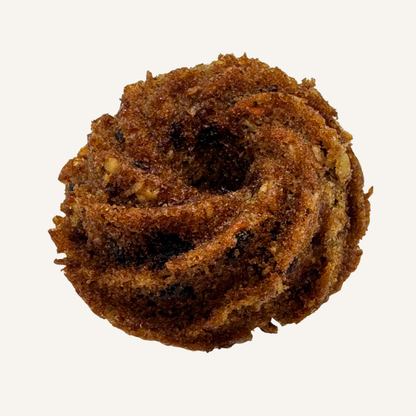 carrot cake mini bundt cakes arranged for events, sold by the dozen