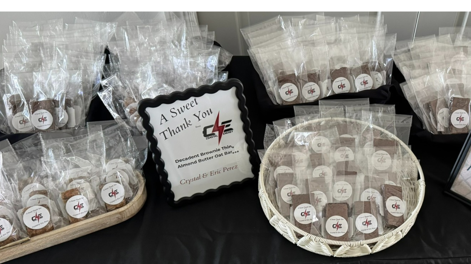 Individually packaged organic dessert with custom label for corporate gifting