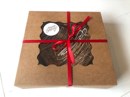 Valentine 8" Chocolate Chip Cookie Bar Heart