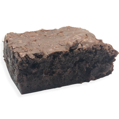Organic peanut-free fudgy brownie – soy-free, corn-free chocolate dessert handmade in Fort Myers, Florida.
