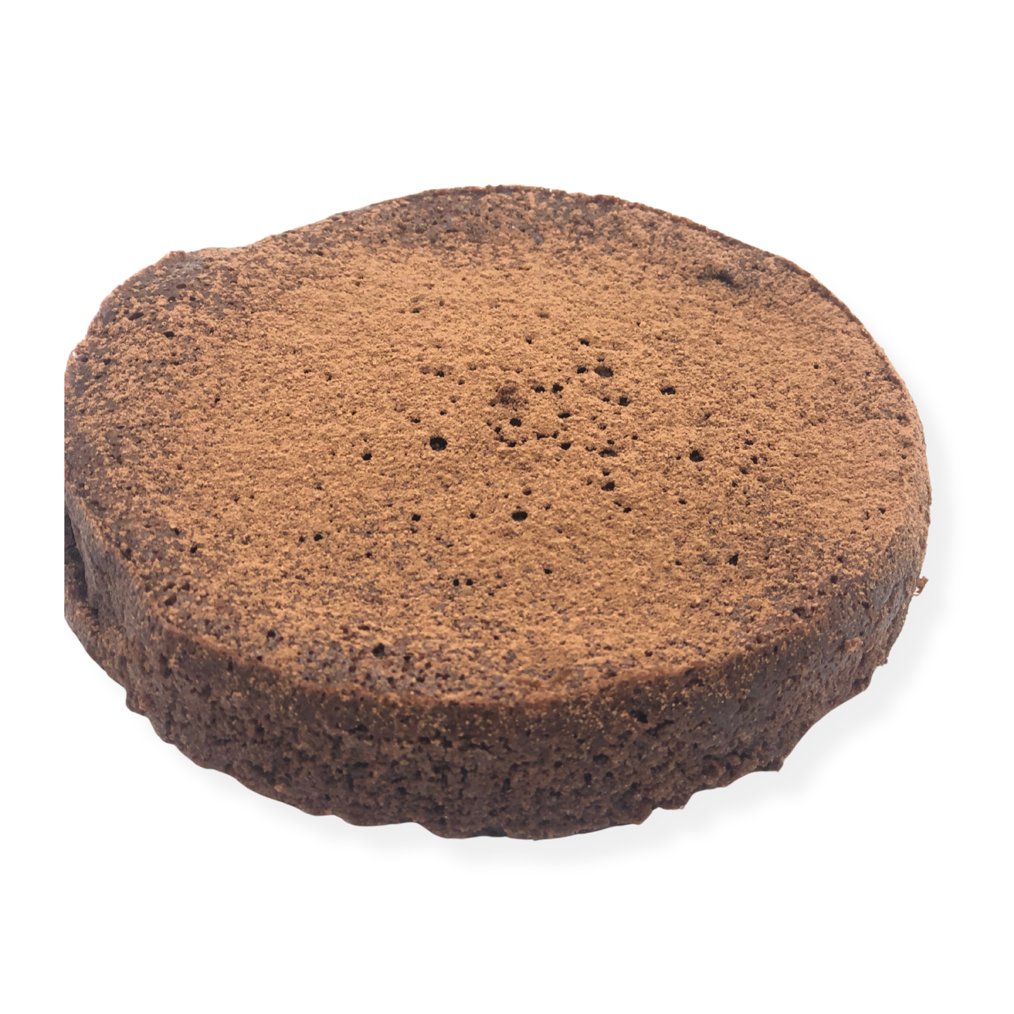Photo of organic peanut-free chocolate flourless cake  – soy-free, corn-free gluten-free dessert handmade in Fort Myers, Florida.