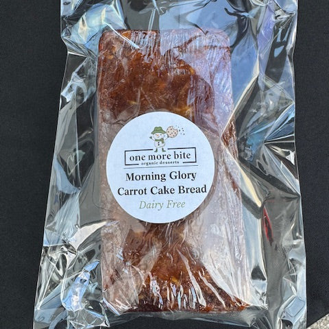 One More Bite Organic Desserts Morning Glory Carrot Cake Sweet Bread Organic and Dairy-Free