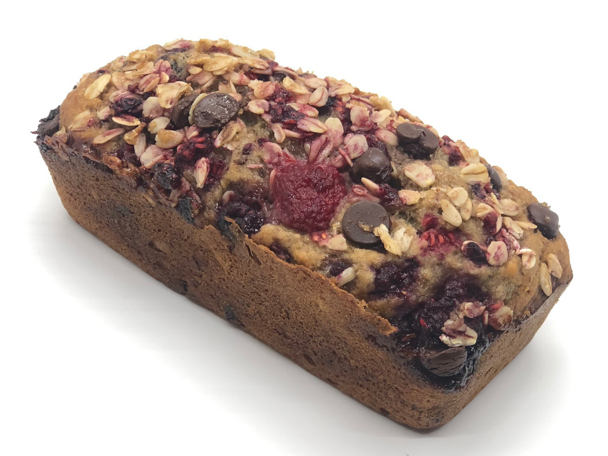 Oatmeal Raspberry Chocolate Chip Banana Bread 