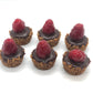 Six 1.5" raspberry pecan tart bites