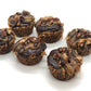 Six 1.5" turtle pecan tarts